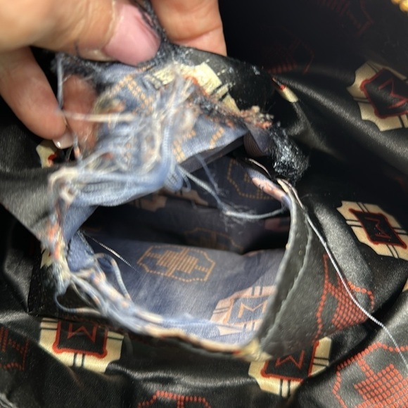 Monet Black Gold Large Satchel As Is Condition - Hole in lining BP6111 - Picture 11 of 14